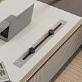 Modern Luxury Executive Office Desk With Ergonomic Boss Chair And Matching Full Storage Cabinets