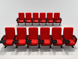 Modern Theater Chair Cinema Chair Multifunctional Conference Chair 3d model