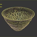 Glossy Blue Green Ceramic Bowl With Speckled Texture And Smooth Finish