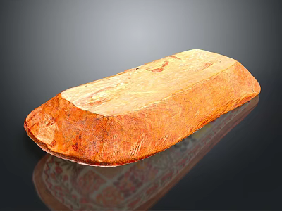 Orange Textured Terrain Landform With Natural Surface Patterns And Smooth Reflections 3d model
