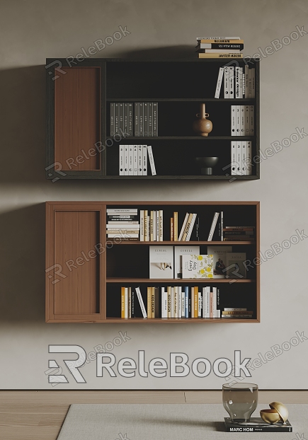 Quiet Wind Bookcase Bookshelf Books Books Books and Periodicals Adornment Ornaments model