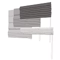 Modern Venetian Blinds In Various Gray And White Tones For Home Decor