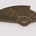 Industrial Equipment Fan Shaped Metal Mechanical Component With Holes And Slots