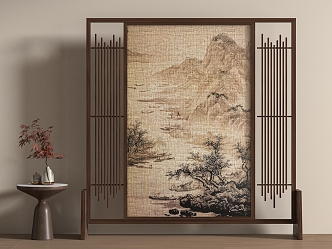 New Chinese Screen Chinese Partition 3d model