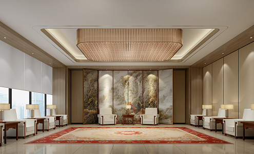 New Chinese Reception Room 3d model