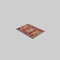 Vibrant Decorative Square Carpet With Colorful Geometric Patterns And Intricate Designs