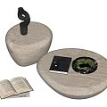 Coffee table combination stone coffee table 3d model
