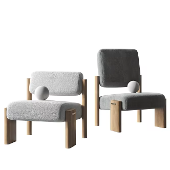 Modern single chair leisure chair 3d model