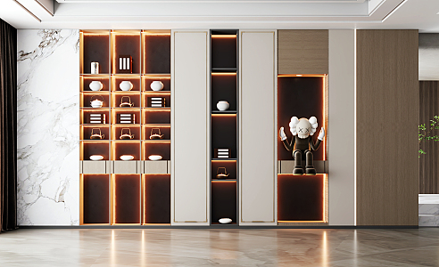 Modern Decorative Cabinet Wine Cabinet 3d model