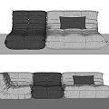 Modern Lazy Sofa Multi-Person Sofa Casual Sofa Pillow Fabric Sofa Combination Sofa 3d model