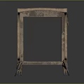Antique Wooden Chair with Carved Armrests and Claw Feet Legs Vintage Traditional Design
