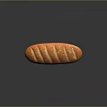 Golden Brown Loaf of Bread With Diagonal Slashes and Crispy Fresh Crust