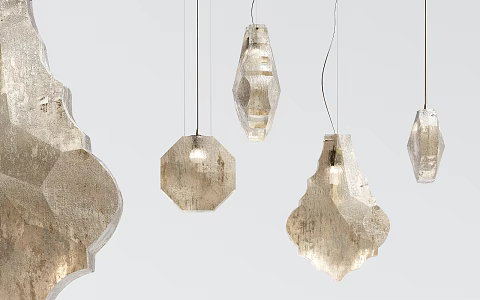 Modern chandelier glass chandelier 3d model