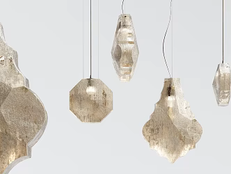 Modern chandelier glass chandelier 3d model