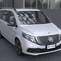 White Mercedes MPV With Modern Front Grille And Sleek Exterior Design