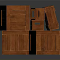 Wooden Storage Boxes For Household Items With Various Sizes Stacked And Open Lids