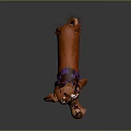Cute Cartoon Dachshund With Orange Fur Blue Collar Purple Vest Standing On Dark Background
