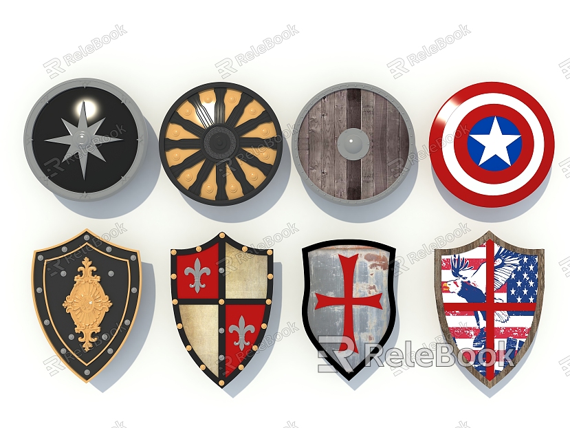 Captain America Shield Retro Shield model