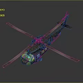 Camouflage Helicopter Model Featuring Rotors Detailed Fuselage And Military Design
