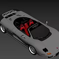 CASTITA Silver Gray Sports Car With Red Seats Convertible Top And Sleek Design