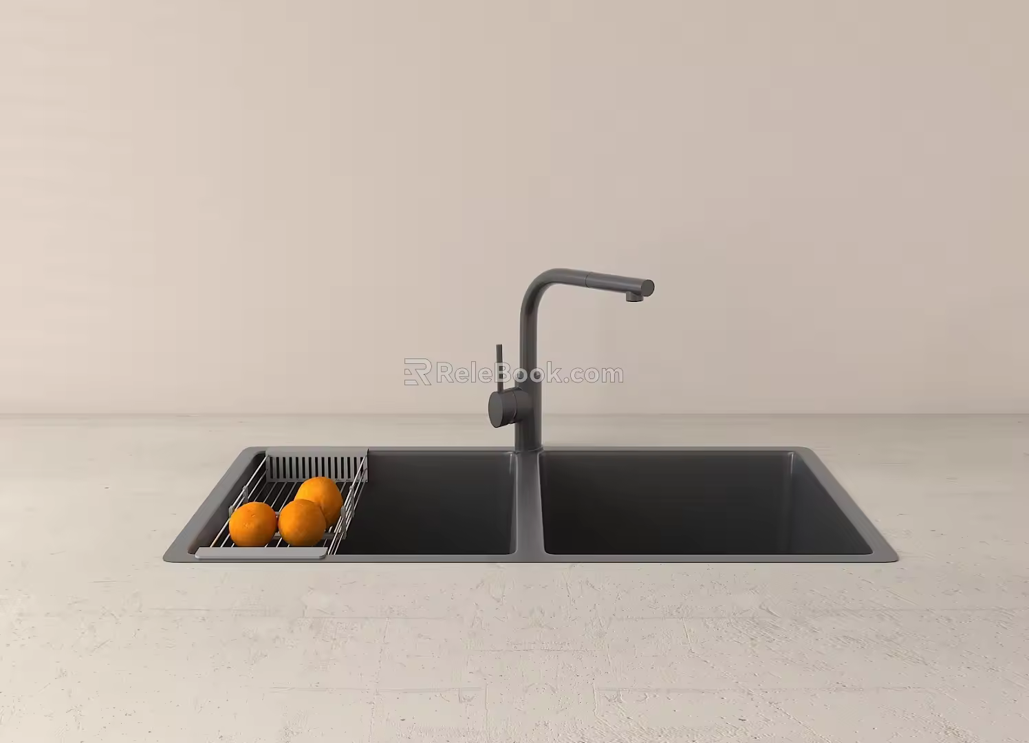 Modern sink dish basin 3d model
