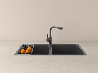 Modern sink dish basin 3d model