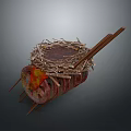 Decorative Equipment With Branch Like Decoration Circular Platform And Long Sticks