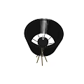 Elegant Modern Black Lampshade Floor Lamp With Golden Tripod Metal Stand