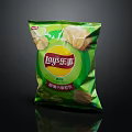 Lay's Green Pack Potato Chips With Crispy Texture And Delicious Flavor
