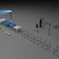 Commercial Equipment For Trade Shows With Exhibition Booths Metal Frames And Lighting