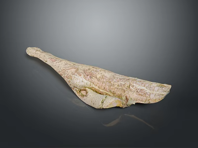 Handcrafted Wood And Stone Decorative Art Piece With Natural Texture Details 3d model