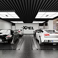 XPEL Car Showroom Interior With Luxury Sports Cars On