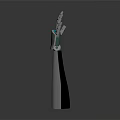 Bionic Robotic Arm Character With Metallic Structure And Blue Accents Design