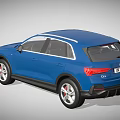 Blue Audi SUV with UK Plate Modern Exterior Design and Stylish Features