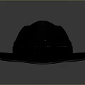 Classic Black Wide Brim Hat With Stylish Ribbon Band Design