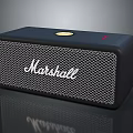 Marshall Black Bluetooth Speaker With Classic Mesh Grille And Control Knob 3d model