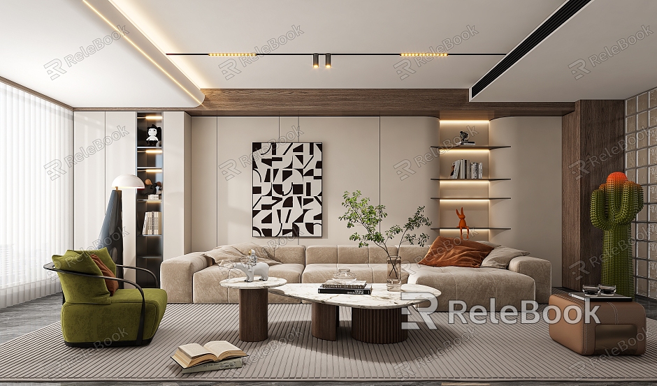 modern living room model