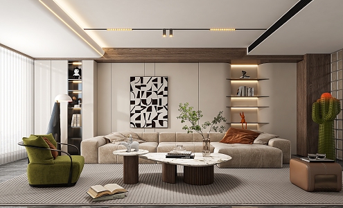 modern living room 3d model