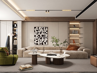 modern living room 3d model