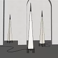 Modern floor lamp Triangle tower floor lamp 3d model