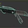 Fruit Knife Multi-use Folding Knife Folding Knife Spring Knife Dagger Military Stab Items 3d model