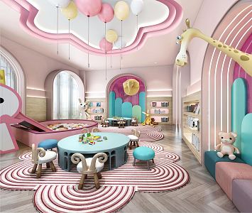 Children's entertainment area 3d model