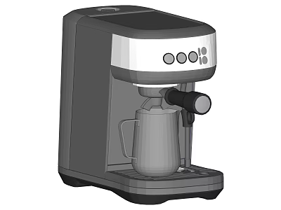 Modern Electric Coffee Maker Machine With Control Buttons For Kitchen Appliance 3d model