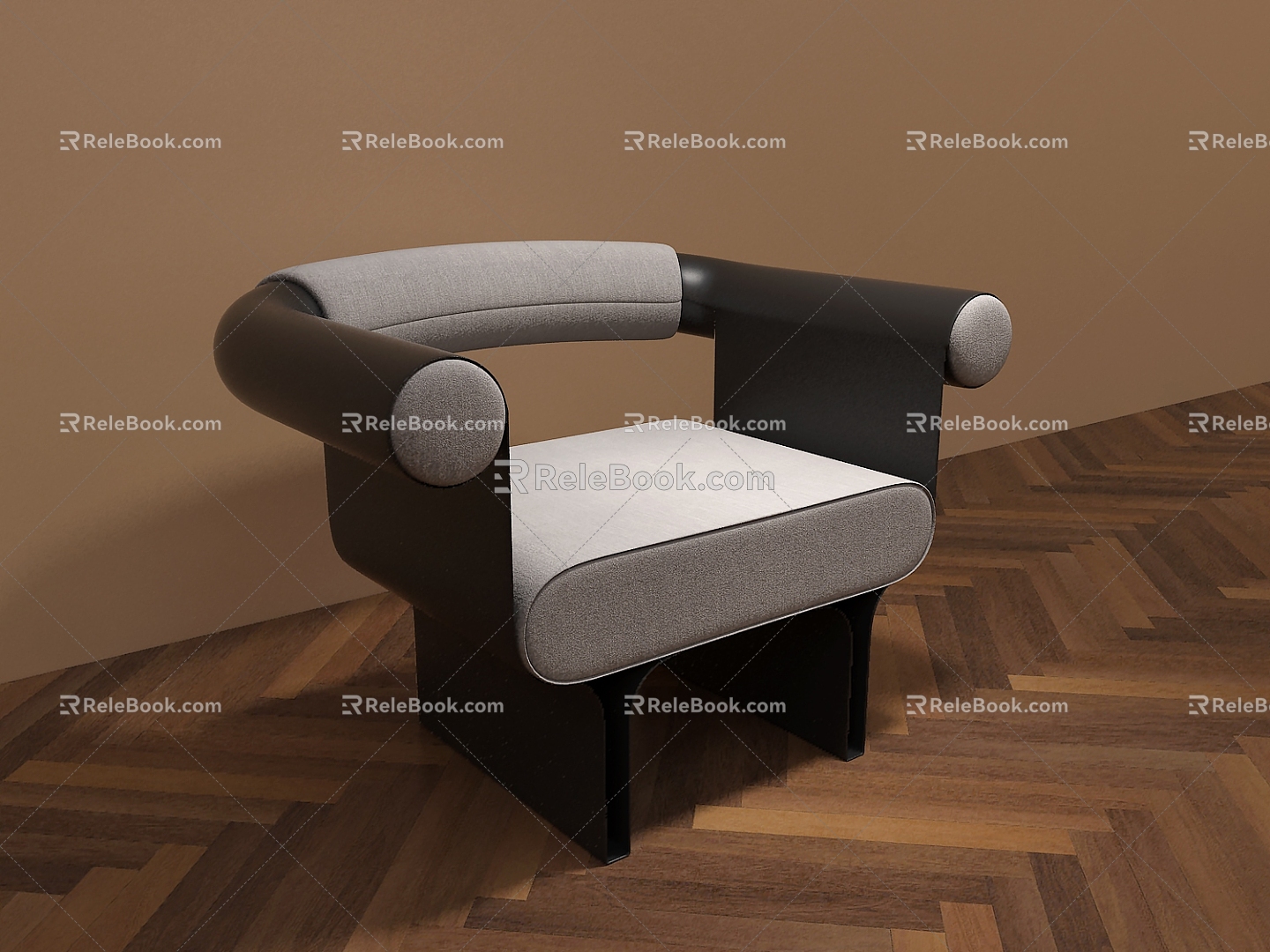 Single person sofa sofa creative seat leisure chair rest chair fabric metal art furniture model