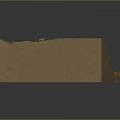 Detailed Stone Architectural Model With Arched Doors Windows Mountainous Terrain And Surrounding Vegetation