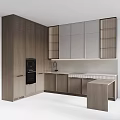 Modern Kitchen Interior Design With Sleek Cabinets Island Counter And Appliances