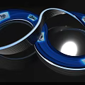 Industrial Equipment Blue Flexible Illuminated Strip With Ring Shape And Icon Markers