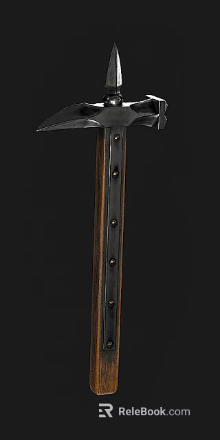 Traditional Medieval Sword With Wooden Handle And Metal Blade Design 3d model 