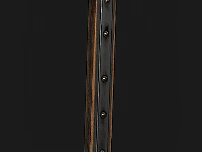 Traditional Medieval Sword With Wooden Handle And Metal Blade Design 3d model