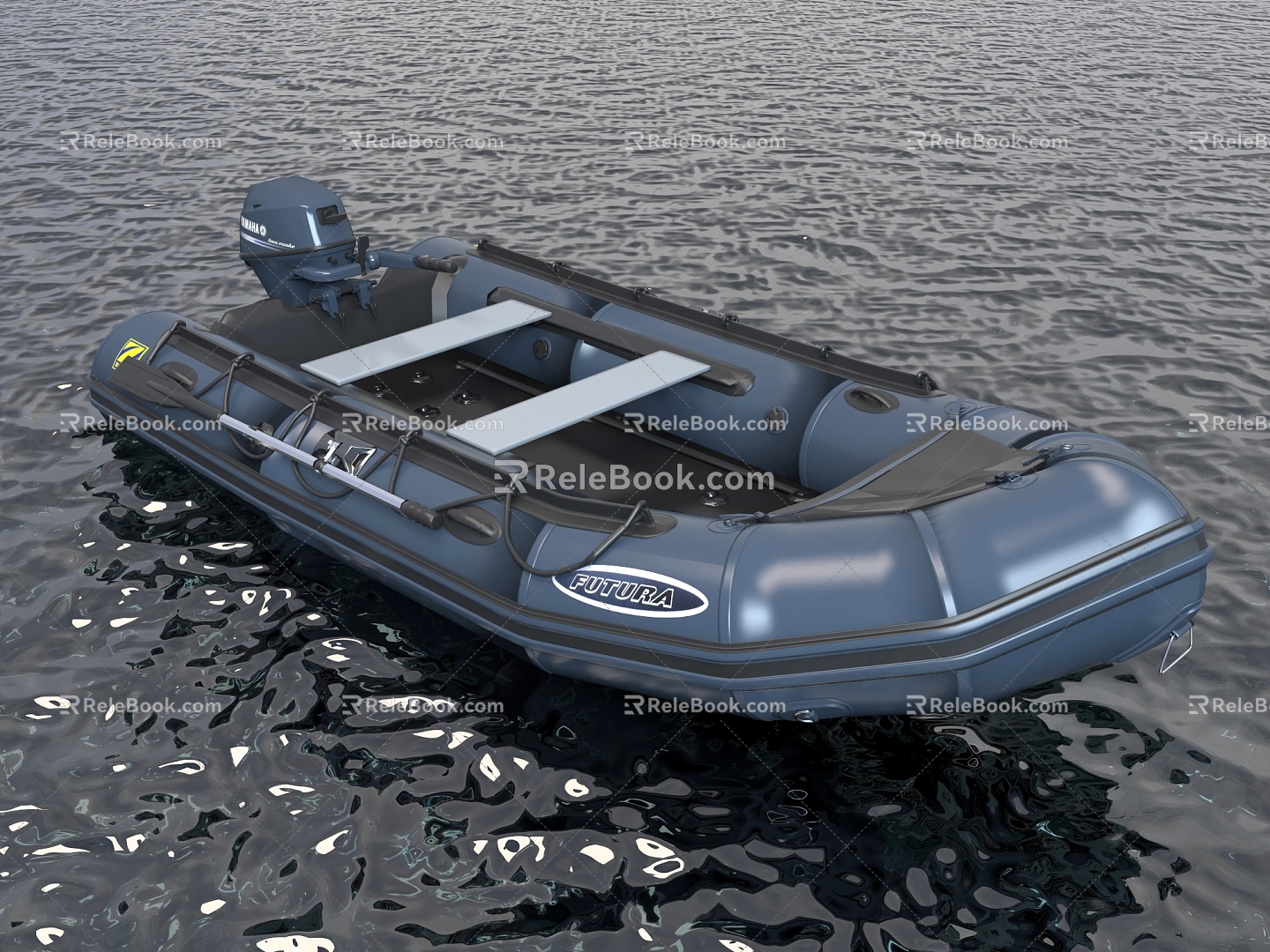 inflatable boat 3d model